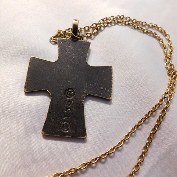 Terra Sancta Guild TSG Communion Enamel Pendant Necklace Vintage - Picture 3 of 6